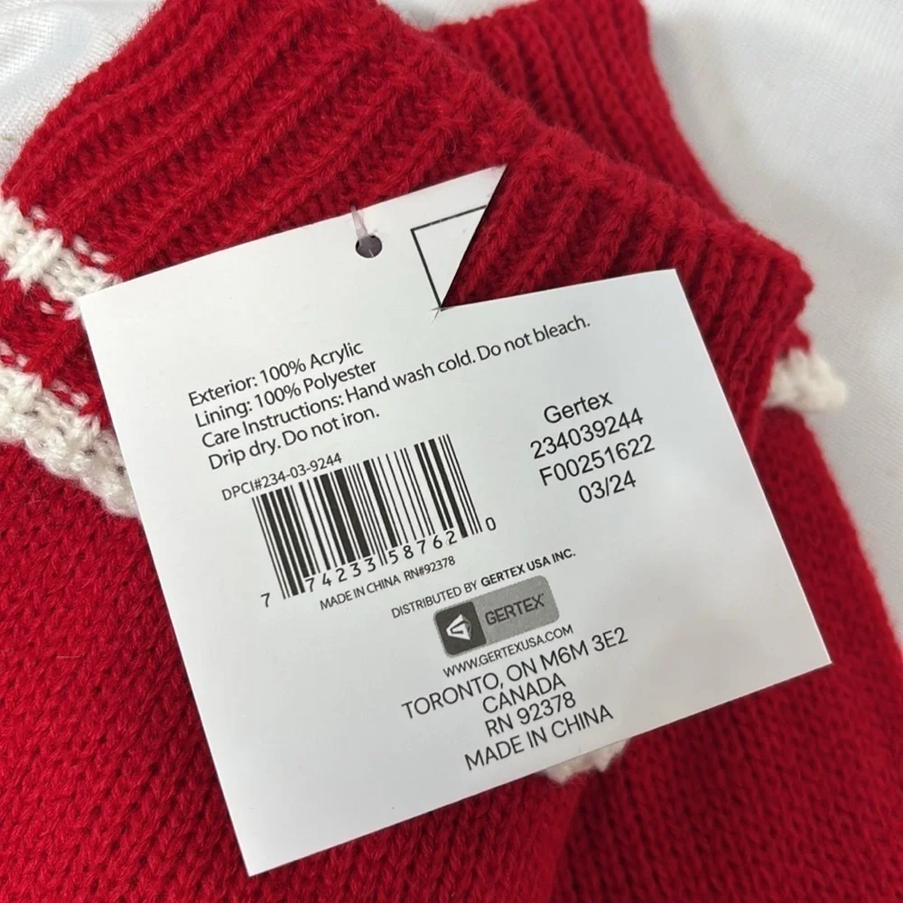 Gertex thick lined Knit Mittens Soft Warm Stretchy One Size Fits Most gloves